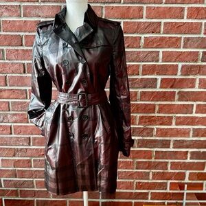 Burberry Waterloo Brown Nova Check Trench Coat Size US 6